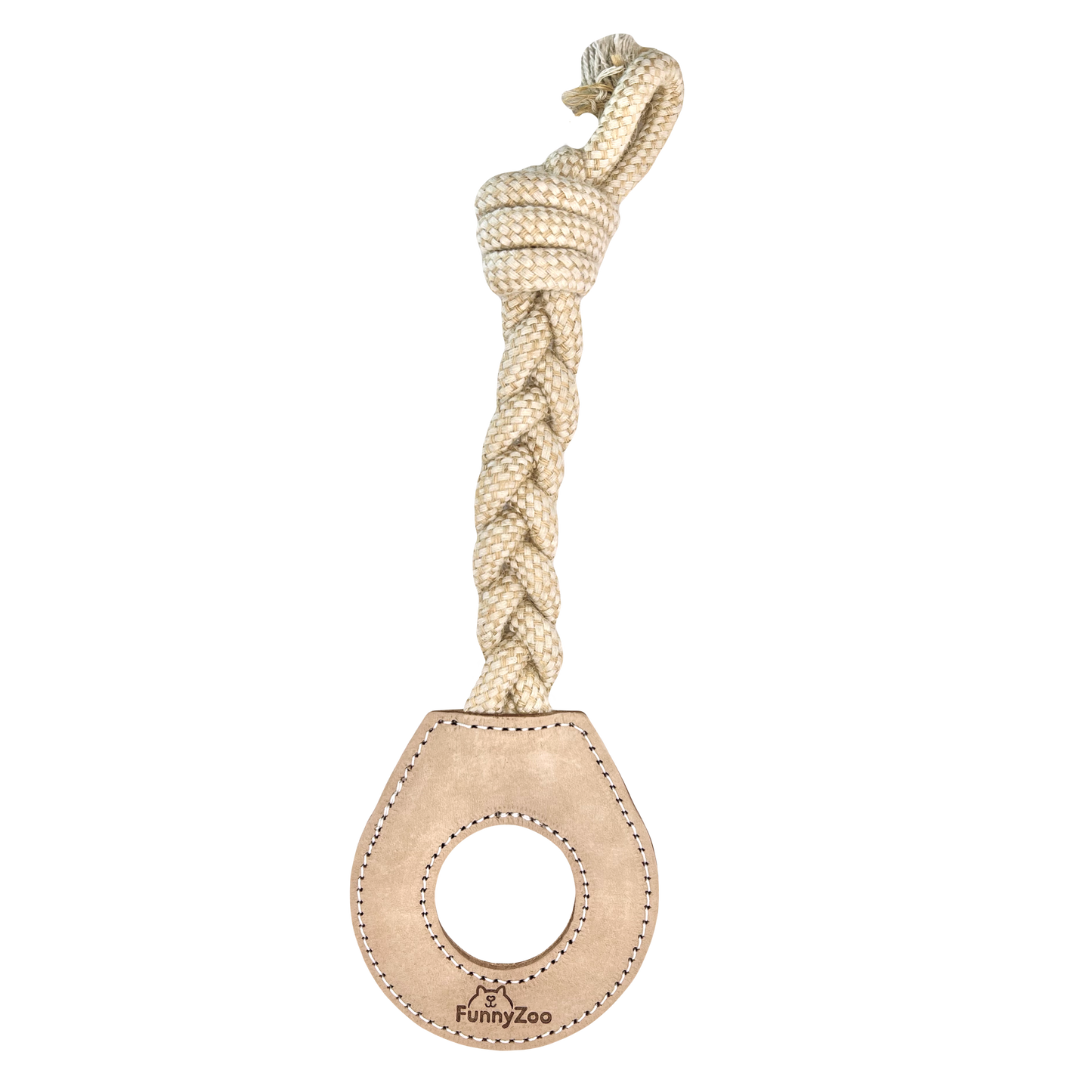 Cerchio di due strati di cuoio e con corda di cotone e juta