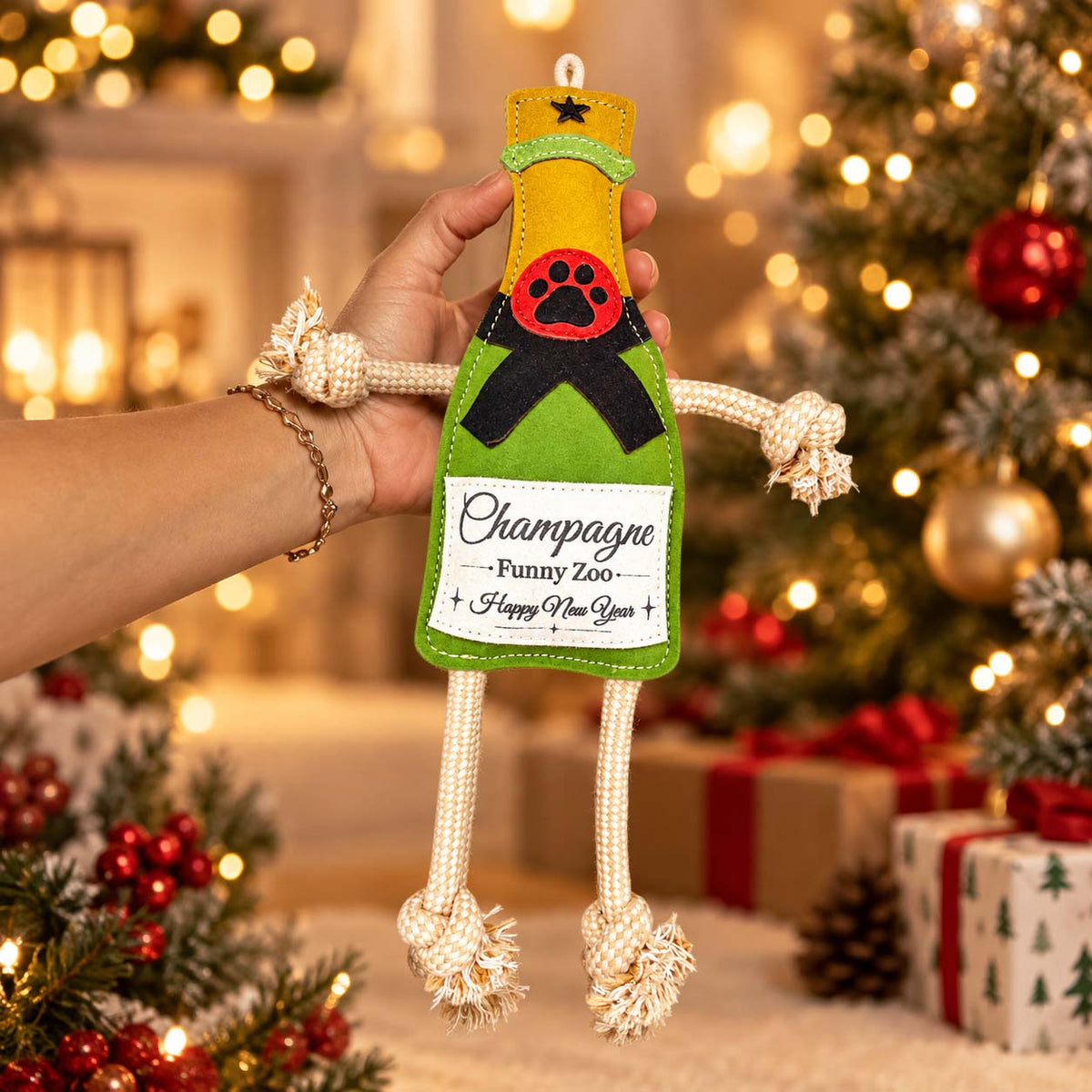 Champagne *Happy New Year* gioco per cani 🍾