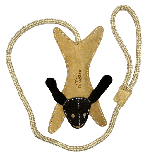 Lepre con corda e manico