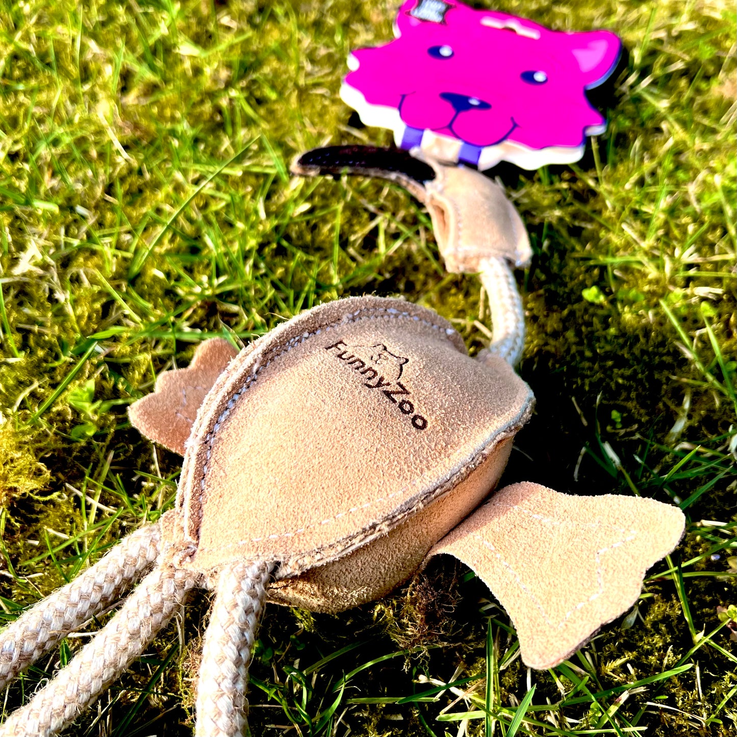 Fenicottero in camoscio e imbottitura con fibra di cocco