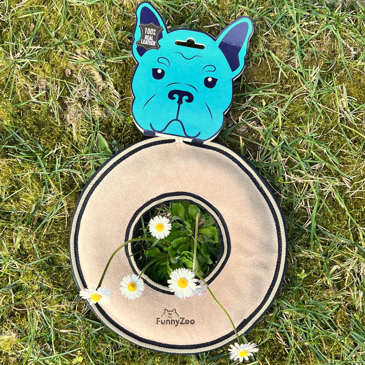 Frisbee in camoscio con corda di fibra di cocco all'interno