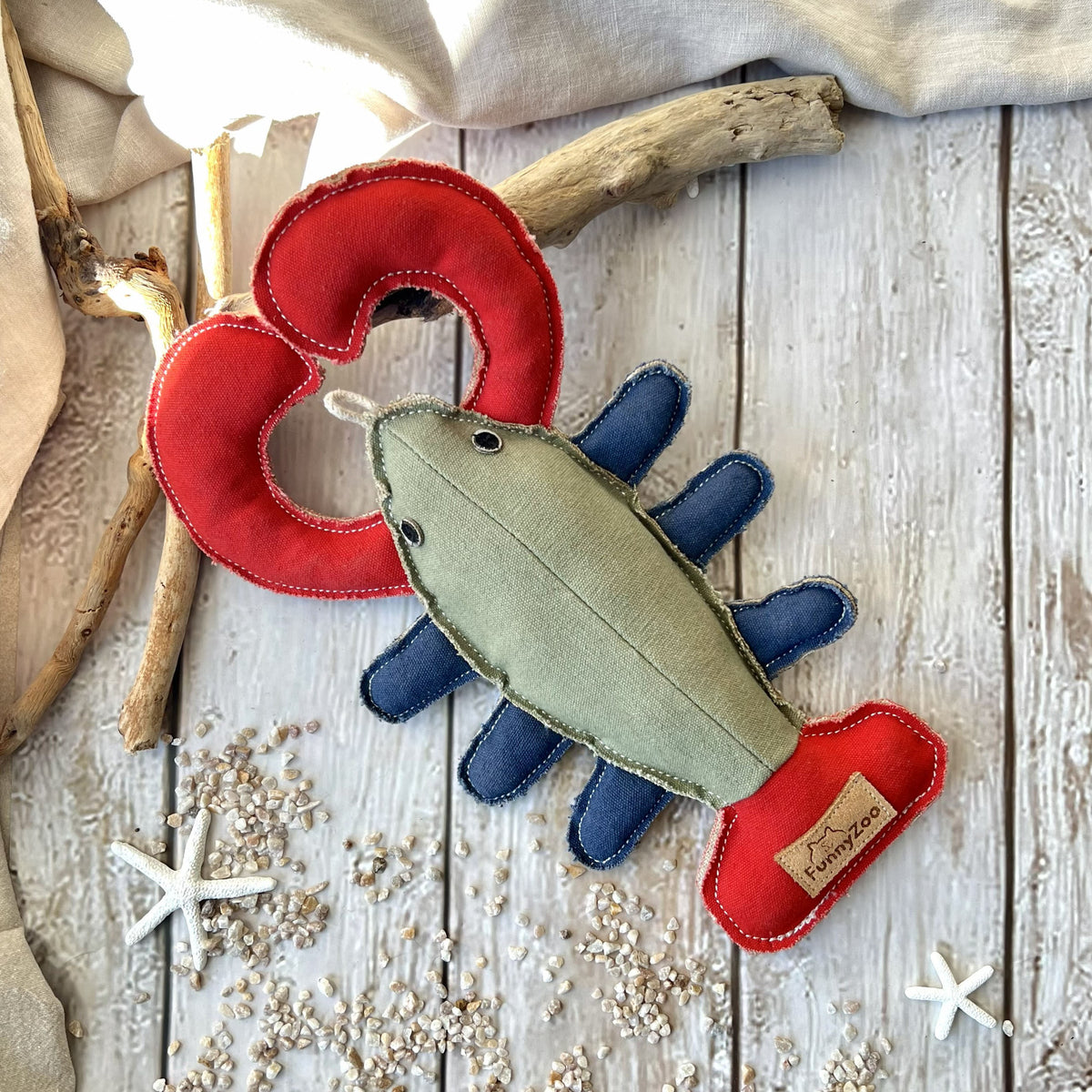 Aragosta in robusto cotone canvas con fibra di cocco 🦞