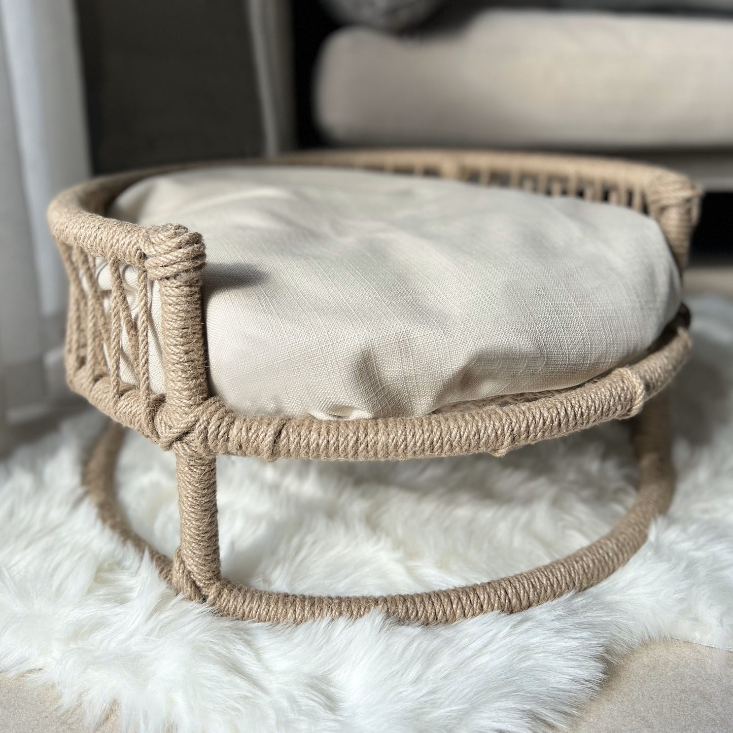 Lettino rotondo per gatti e piccoli cani