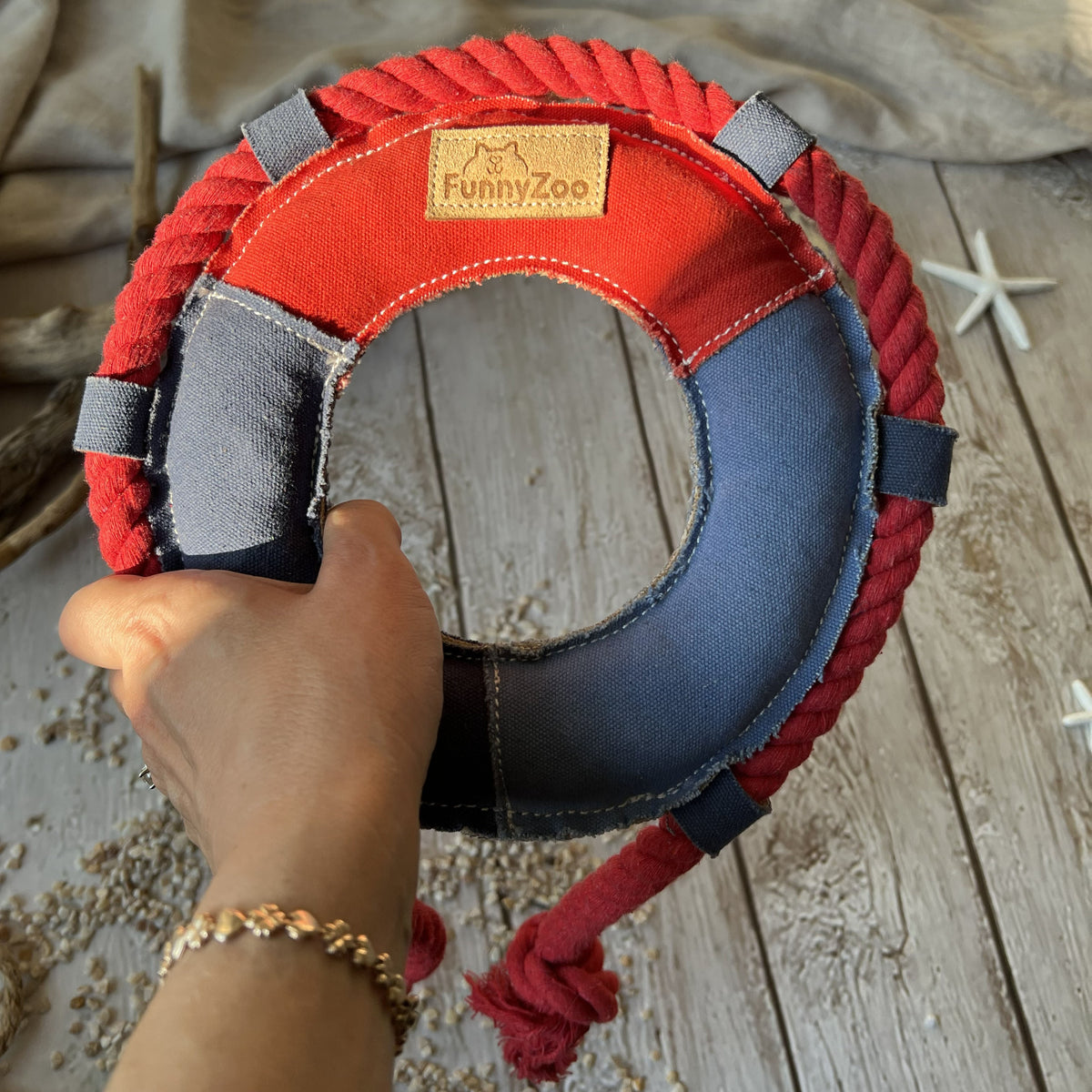 Salvagente in robusto cotone canvas con fibra di cocco 🛟