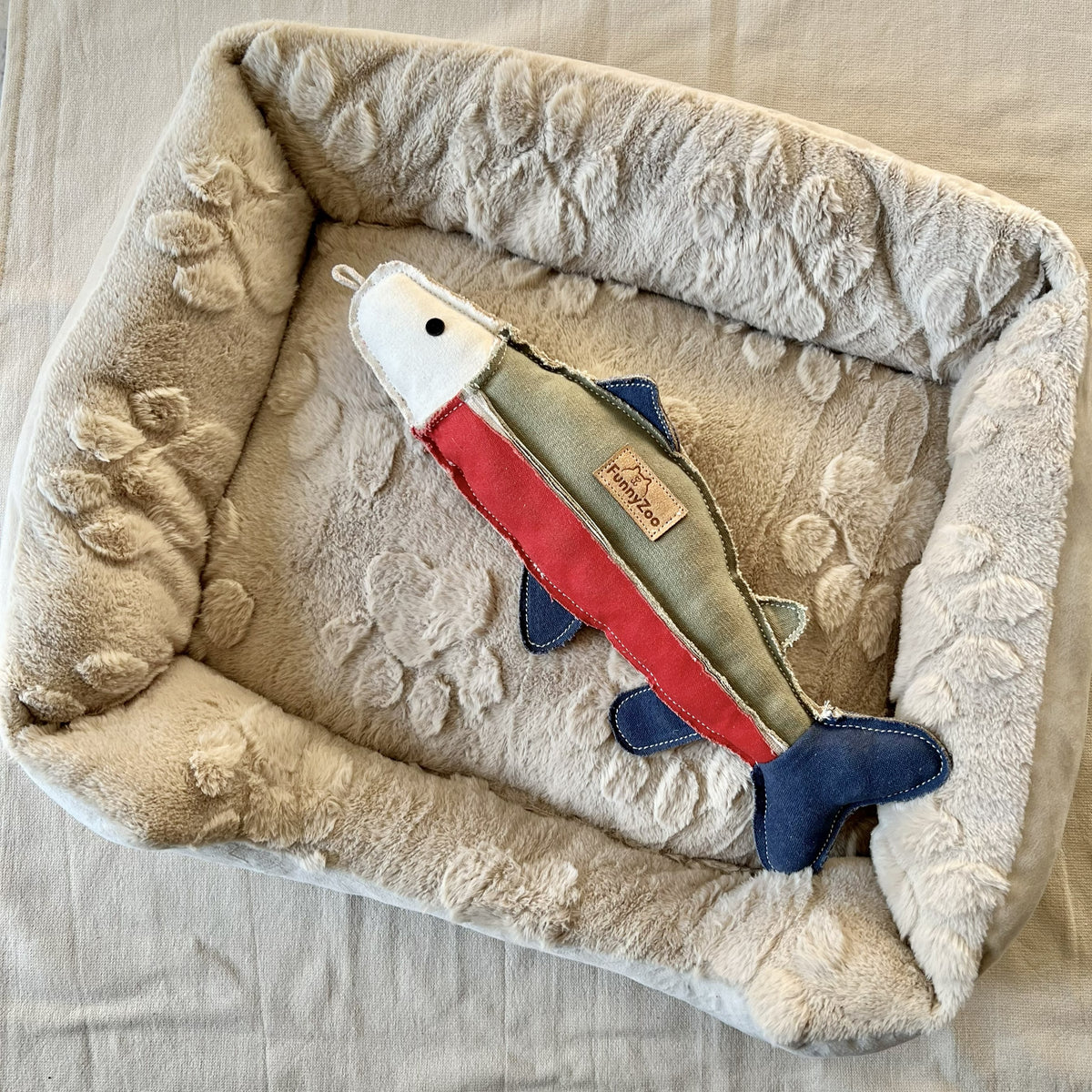 Pesce TROTA in robusto cotone canvas con fibra di cocco 🐠