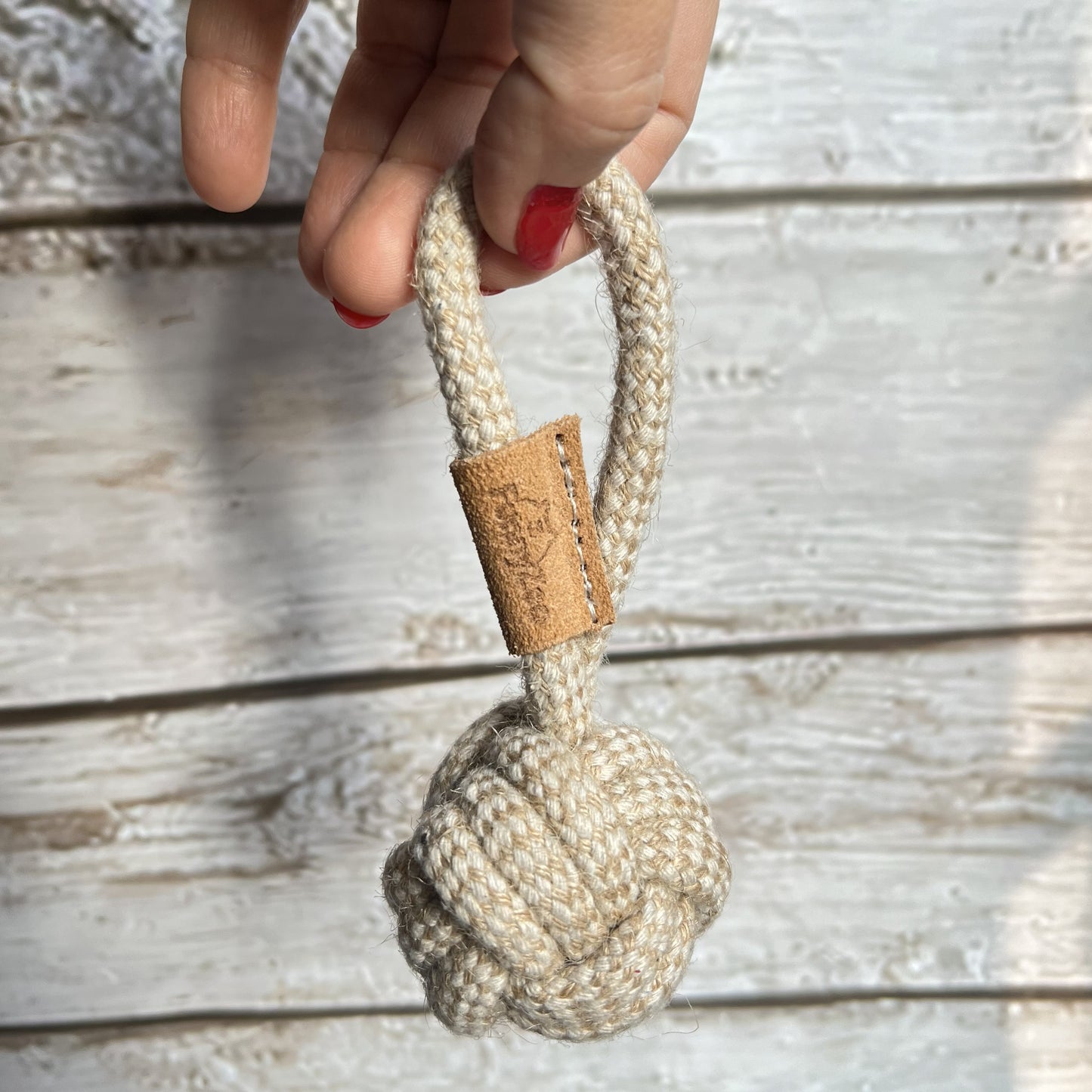 La Mini Rope Ball con Manico per cani piccoli 🏐