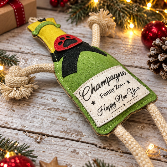 Champagne *Happy New Year* gioco per cani 🍾