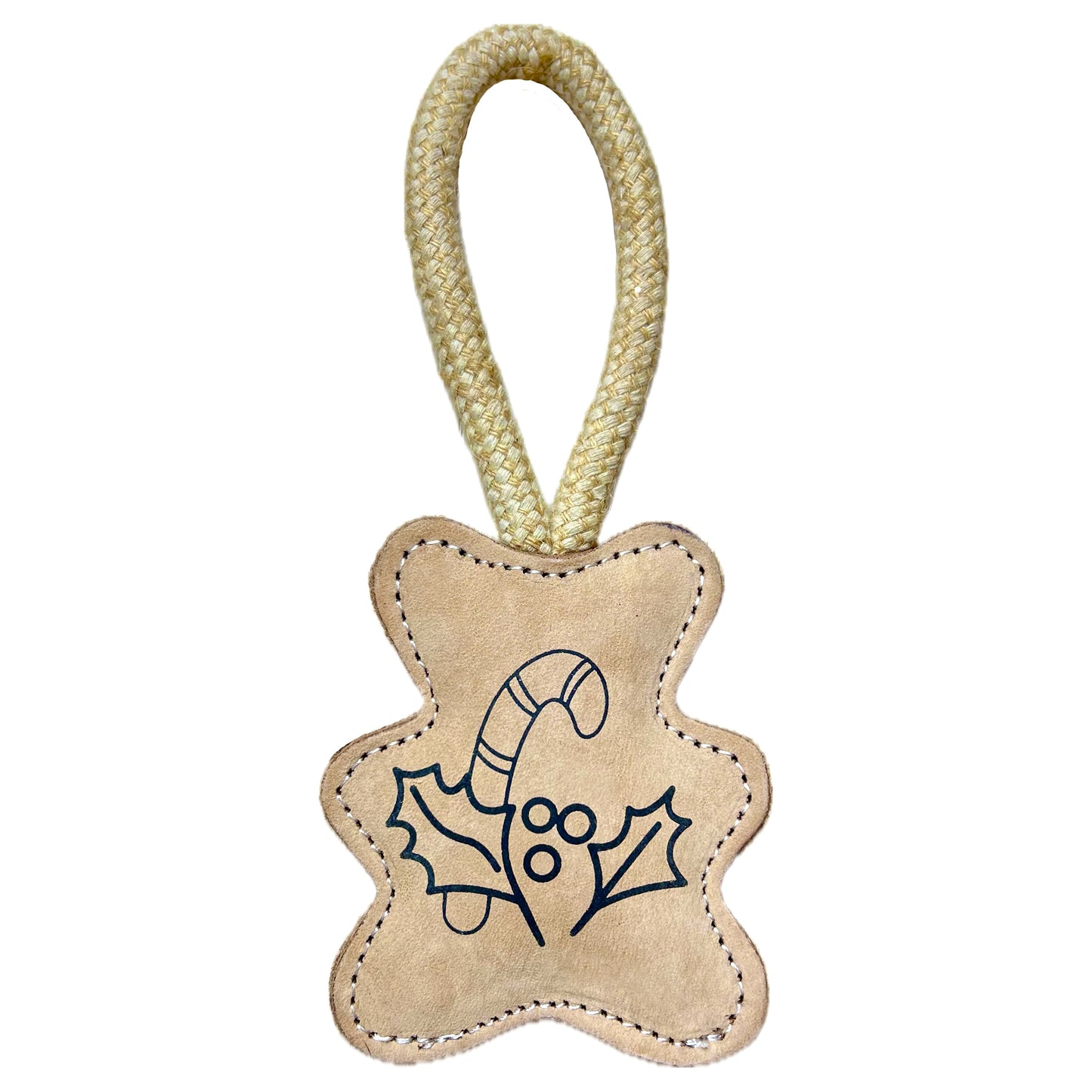 Gioco naturale per cani ORSO NATALE di cuoio