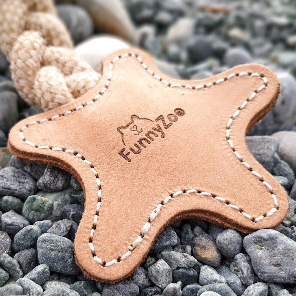 Stella di due strati di cuoio e con corda di cotone e juta