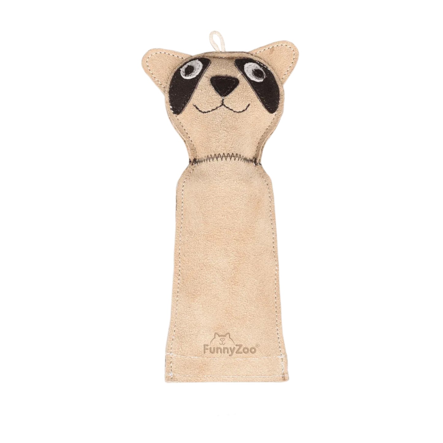 Gatto in camoscio con bottiglietta "crunch me!"