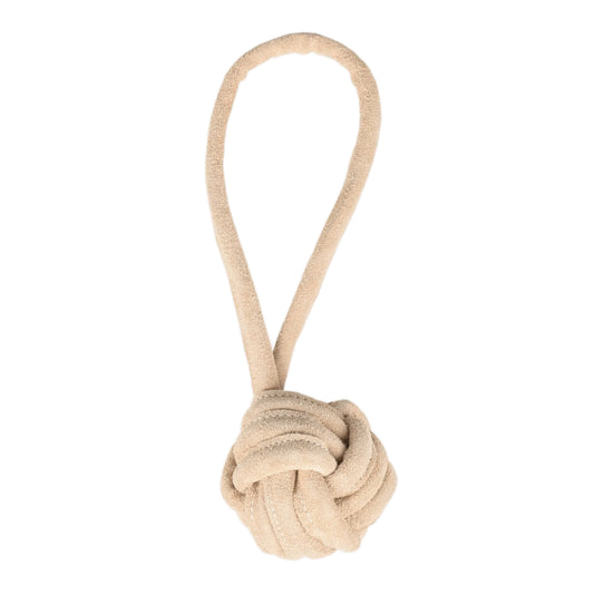 Palla in camoscio con corda