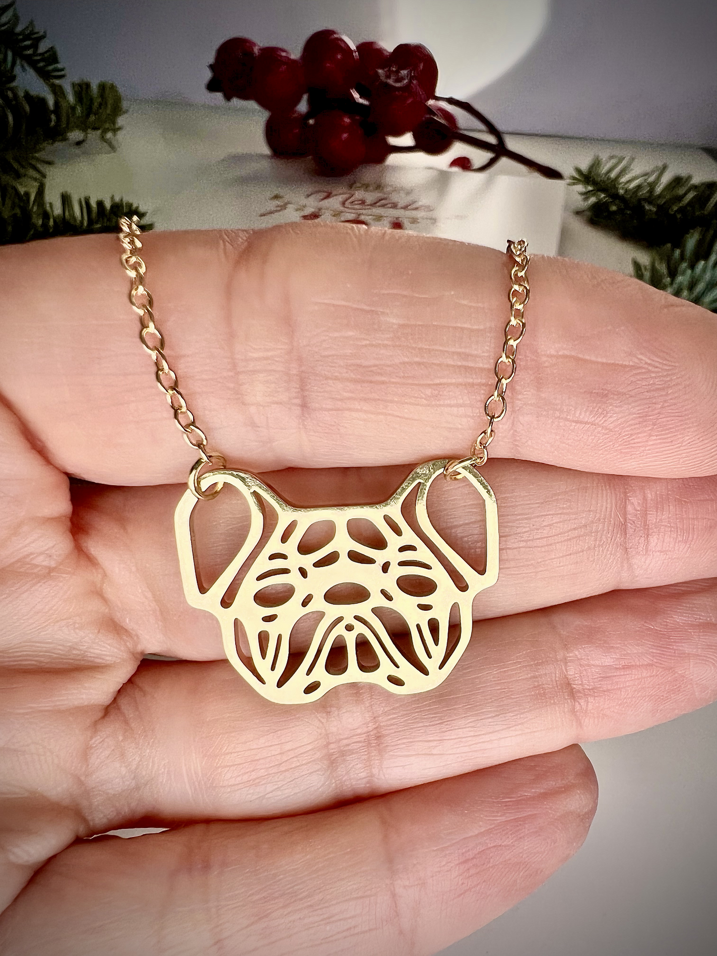 collana bulldog color oro