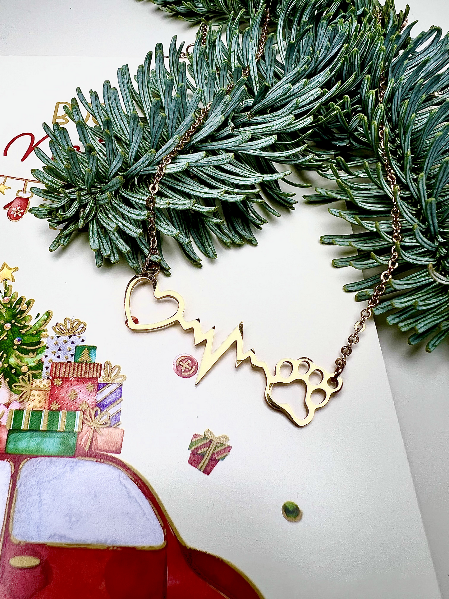 Collana impronte color oro