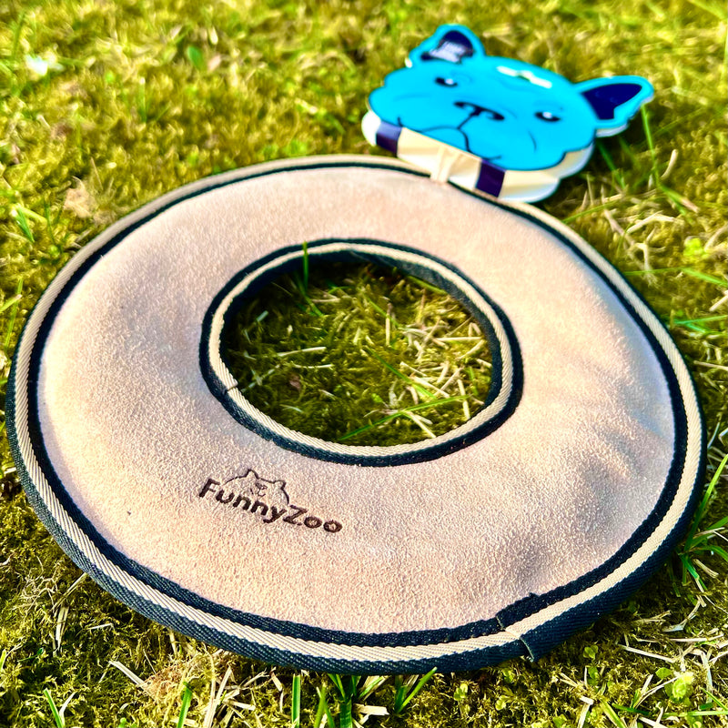 Frisbee in camoscio con corda di fibra di cocco all'interno